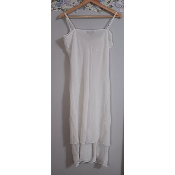 Bed of Roses NWOT Large White 3 Piece Midi Sheer Romantic Honeymoon Lingerie - Picture 6 of 7